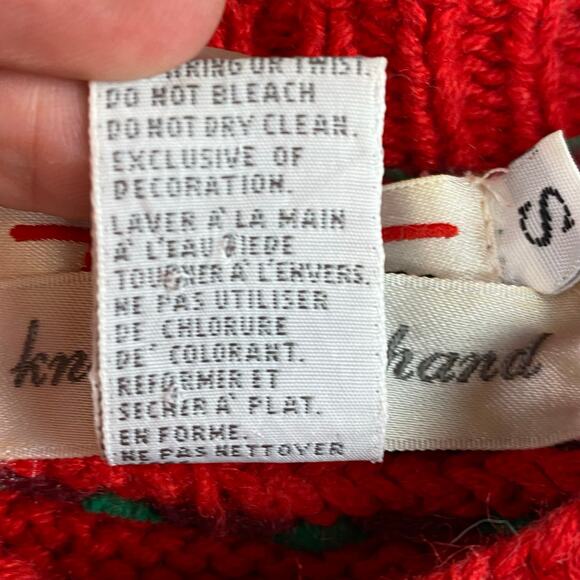 Vintage Talbots Holiday Sweater Size S Teddy Bears Ugly Christmas 90's - Picture 7 of 8